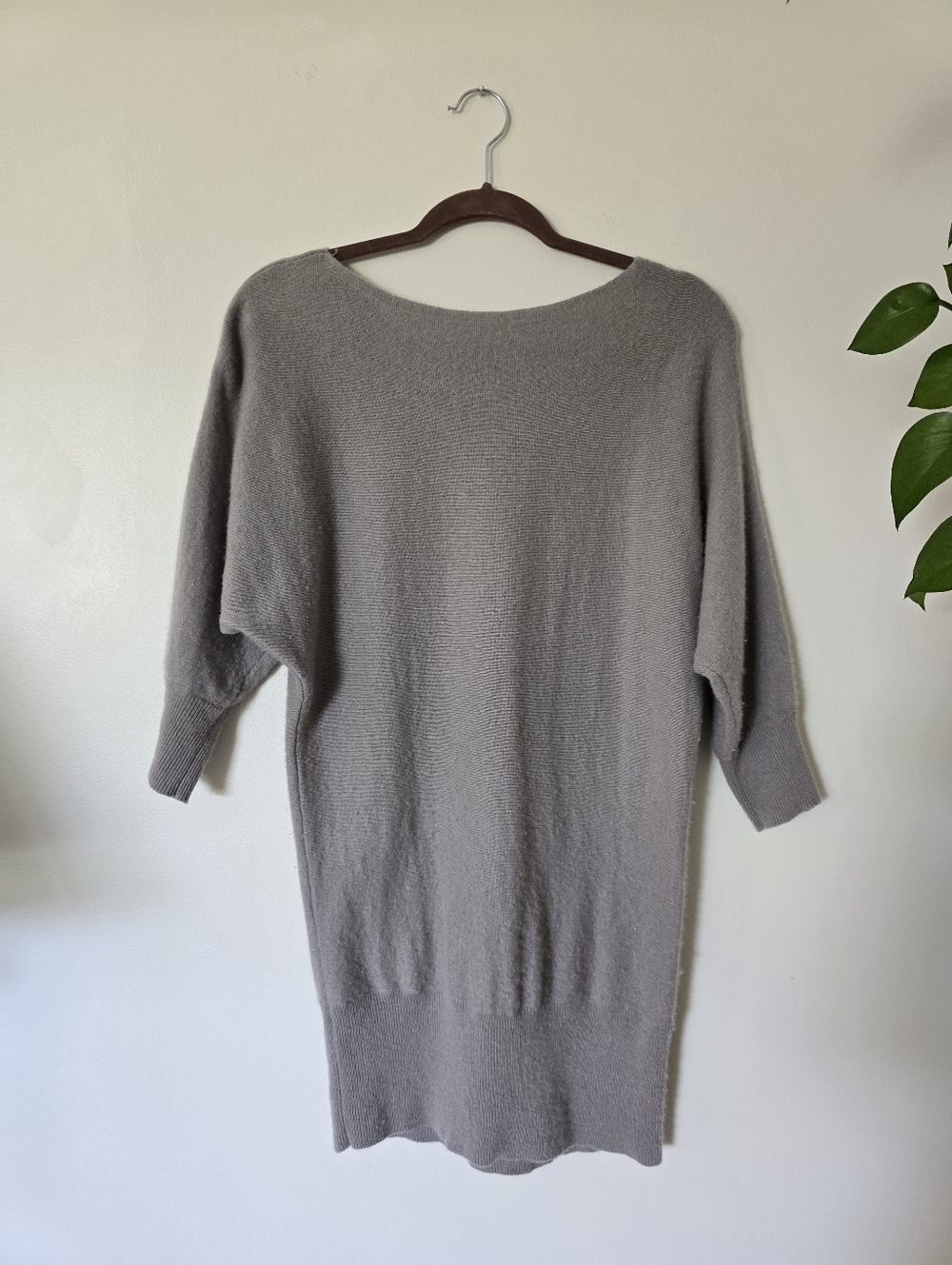 Ann Taylor Size Small Womens Soft Purple Cashmere 3/4 Sleeve Long Tunic Sweater